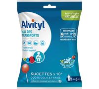 Alvityl Mareo en Transportes 10 Piruletas sabor Fresa y Cola