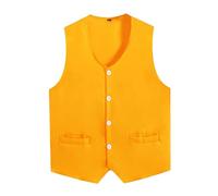 Alvivi Chaleco de Trabajo para Hombro y Mujer Chaqueta de Traje y Blazer Chaleco de Vestir Uniforme de Camarero para Supermercado Empleado y Voluntario M-3XL Amarillo L