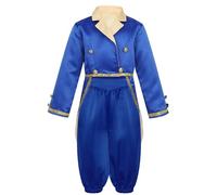 Alvivi Disfraz Príncipe Niño 5-14 Años con Chaqueta Esmoquin y Pantalones Bombachos Disfraces de Cuentos Infantiles para Fiesta Carnaval Azul real 11-12 años