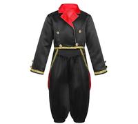 Alvivi Disfraz Príncipe Niño 5-14 Años con Chaqueta Esmoquin y Pantalones Bombachos Disfraces de Cuentos Infantiles para Fiesta Carnaval Negro 13-14 años