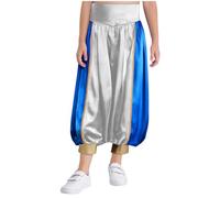 Alvivi Pantalones de Príncipe Árabe para Chicos para Cosplay en Fiestas de Halloween y Cosplay Blanco 9-10 años