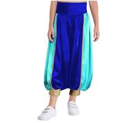 Alvivi Pantalones de Príncipe Árabe para Chicos para Cosplay en Fiestas de Halloween y Cosplay Cielo azul 9-10 años