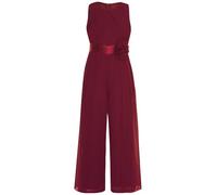 Alvivi Peto de gasa para niñas con adornos de flores, traje de un solo pedazo para fiestas y bodas borgoña 11-12 años