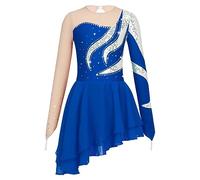 Alvivi Vestido Lentejuelas de Danza para Niña Maillot de Patinaje Artístico de Manga Larga Vestido de Baile Clásico Disfraz de Bailarina 5-14 años X Azul Oscuro 14 años