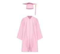 Alvivi Vestidos de graduación para niños Trajes de graduación con toga y birrete de graduación atuendos para ceremonias fiestas y sesiones de fotos Rosa 9-10 años