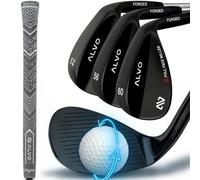 ALVO Tour Inspired - Juego de 3 cuñas de golf de primera calidad, 52 56 60 grados, cuña de hueco, cuña de arena, palo de golf de cuña de lobo para hombres, mano derecha, grupo de turismo premium