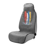 Alvorox - 1 paquete de fundas de asiento delantero de coche, toalla impermeable, funda deslizable con respaldo alto para asiento de cubo para protección contra manchas de sudor en el gimnasio