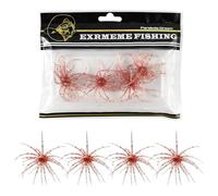 Alvorox 4 piezas flotantes Erizo de mar señuelo suave 7 cm señuelo melocotón rojo