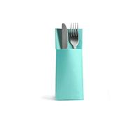 Alvotex Airlaid 50 Servilletas para cubiertos, de tela, desechables de alta calidad, color azul menta, 32 x 40 cm