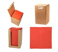 Alvotex Chic Airlaid 100 - Servilletas de cóctel, 1/4 Pliegues similares, servilletas Desechables, 20 x 20 cm, Rojo, 20 x 20 cm