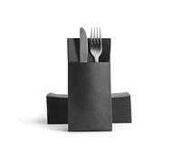 Alvotex Chic Airlaid 50 - Servilletas Desechables (39 x 40 cm), Color Negro