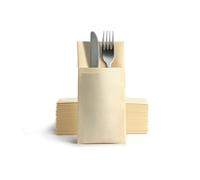 Alvotex CHIC Airlaid - 50 servilletas desechables para cubiertos (39 x 40 cm), color champán