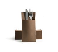 Alvotex Chic Airlaid - 50 servilletas Desechables para Cubiertos (39 x 40 cm), Color marrón