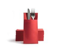 Alvotex Chic Airlaid - 50 servilletas Desechables para Cubiertos (39 x 40 cm), Color Rojo