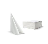 Alvotex CHIC Airlaid 50 Servilletas, similar a la tela, servilletas desechables, color blanco, 40 x 40 cm