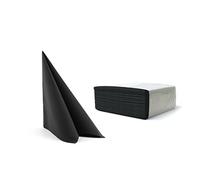 Alvotex Chic Airlaid 50, similares a la Tela, servilletas Desechables, Negro, 40 x 40 cm
