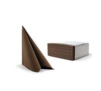 Alvotex Chic Airlaid - Servilletas Desechables (50 Unidades, 40 x 40 cm), Color marrón