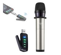 Alvoxcon Micrófono Inalámbrico USB para PC, Mac, iPhone, Android Mic de Mano Recargable UHF Plug & Play con Sonido Profesional para Podcast, Vlog, Streaming, Entrevistas, Reunión Zoom y Clases Online