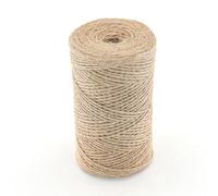 alwaiiz Cuerda de yute de 2 mm x 300 m, resistente al desgarro, hilo de yute, adecuado para envolver regalos, manualidades y jardinería ligera, color marrón