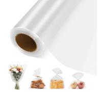 alwaiiz Rollo de papel de regalo transparente, 30 m x 80 cm (40 cm después del plegado), lámina de celofán para ramos de flores, regalos y envoltorios de dulces