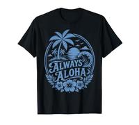 Always Aloha Tropical Sunset Wave Palm Island Vibes Camiseta