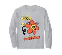 Always Be Happy Haters Hate That (Declaración Positiva Divertida) Manga Larga