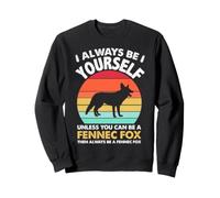 Always Be Yourself Fennec Fox Sunset para Fox Lover Retro Vin Sudadera