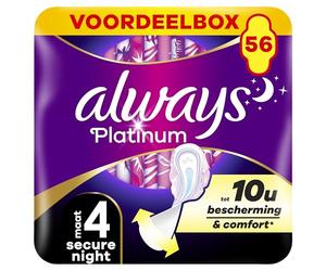 Always Compresas sanitarias con alas 56 unidades Secure Night