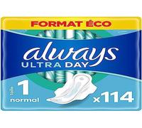 always Compresas higiénicas con alas Paquete mensual Ultra Normal, 114 compresas (3 paquetes x 38 unidades)