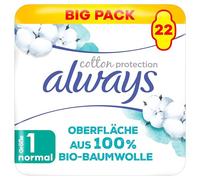 Always Cotton Protection X22 - Compresas sanitarias ultranormales con alas (100% algodón orgánico)