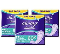 Always Forros diarios Fresh & Protect Normales - 60 unidades (paquete de 3)