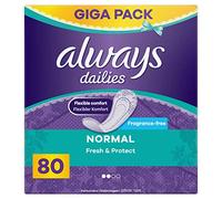 Always Dailies Normal Fresh & Protect - Protectores de bragas transpirables y flexibles y cómodos y con núcleo absorbente