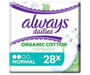 Always Dailies Singles To Go Fraîcheur Flexible, Pack de 28 Protège-Slips Flexible/Confortable