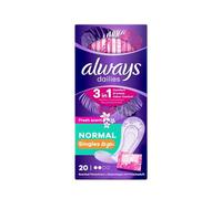 Always Daillies Normal Envueltos Individualmente Envueltos Pantyliners, 20 Pantimedias