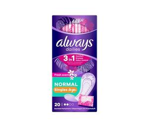 Always Daillies Normal Envueltos Individualmente Envueltos Pantyliners, 20 Pantimedias