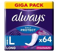 Always Daily Protect - Salvaslips para mujer (64 compresas), con aroma fresco, apto para todas las formas, transpirable, flexible