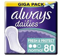 Always Diarios Fresh & Toallas Sanitariass Normales Protect 180 g - Lot de 2