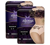 Always Discreet Almohadillas para incontinencia e incontinencia posparto para mujer, máxima absorción (10 unidades, paquete de 2, 20 unidades en total)