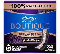 Always Discreet Boutique - Almohadillas para incontinencia y posparto para adultos, talla 5, gran absorción, longitud regular, 28 unidades x 3 paquetes (84 unidades en total) (el embalaje puede