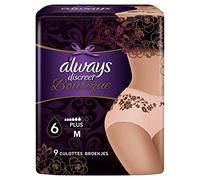 Always Discreet Boutique - Juego de 9 culotes para incontinencia urinaria, talla M, Pack of 4 x 9 unidades (36 unidades)