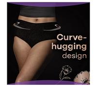 Always Discreet Boutique - Pantalones de incontinencia para mujer, talla M, talla 38-46, color negro, absorbencia 6, 18, ropa interior pesada, protección contra fugas de vejiga/maternidad posparto,