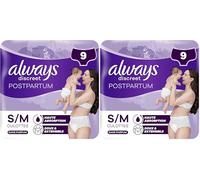 Always Discreet - Bragas para incontinencia posparto M (Paquete de 2)