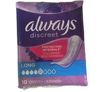 Always Discreet Compresas largas para incontinencia, 80 compresas (4 x 20 unidades) paquete mensual, protección discreta y alta absorción, neutralizan los olores (el embalaje puede variar)