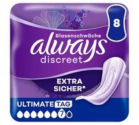 Always Discreet - Compresas para incontinencia para mujer, 8 unidades, extra seguras y discretas