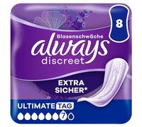 Always Discreet - Compresas para incontinencia para mujer, 8 unidades, extra seguras y discretas