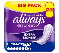 Always Discreet - Compresas para incontinencia para mujeres Ultimate Tag 20 unidades