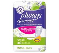 Always Discreet - Compresas para incontinencia urinaria (tamaño pequeño, 20 unidades)