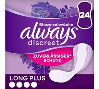 Always Discreet Long Plus - Braguitas para incontinencia para mujer, 24 unidades, absorben los olores y la humedad, evitan fugas