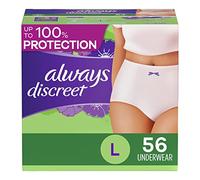 Always Discreet Ropa interior para incontinencia e incontinencia posparto para adultos, grande, máxima protección, desechable, 28 unidades x 2 paquetes (56 unidades en total) (el embalaje puede