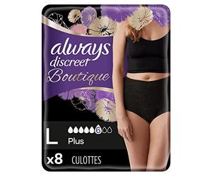 Always Discreto Encanto De Incontinencia Pantalones Negro 390 g